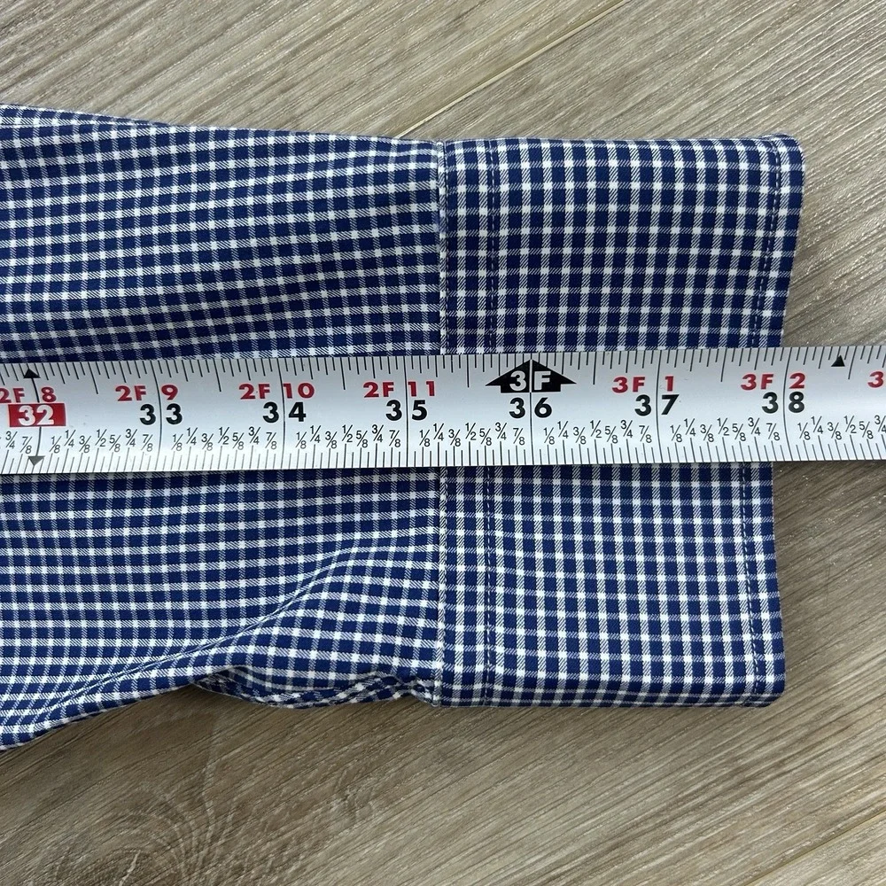 Polo Ralph Lauren XXL Navy Gingham Check Performance Long Sleeve Button Down